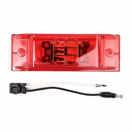 TRUCK-LITE Led, Red Rectangular, 8 Diode, Marker Clearance Light, Pc, 2 Screw Forget M/C, .180 21075R